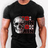 Gym T-shirts Skull Weightlifting Motivation Quotes No Pain No Gain