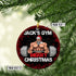 Personalized Gym Christmas Ornament Strong Santa Old Men 11033