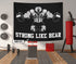 Personalized Gym Flag Angry Bear