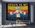 Home Gym Flag Banner Jesus is My Spotter 11241