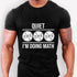 Workout T-Shirts | QUIET I'M DOING MATH | Best Shirt for Weightlifting & Bodybuilding 11235