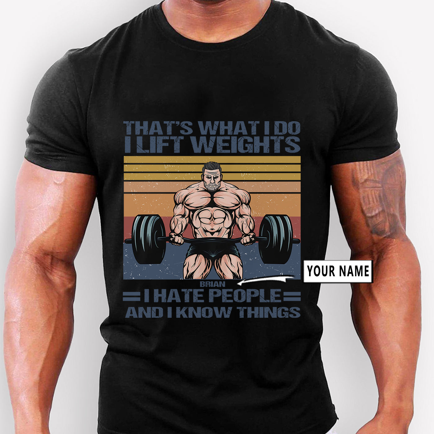 Gym T-shirt Weightlifting, That's What I Do I Lift Weights, Personalized Shirt, Gift for Weightlifting