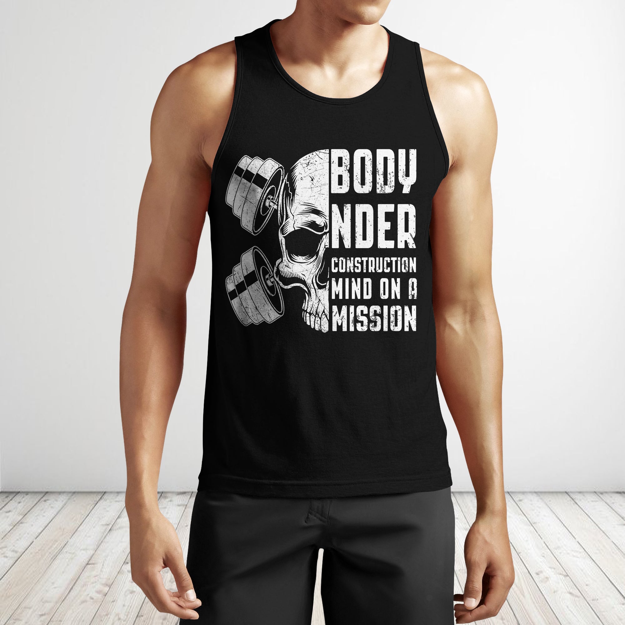 Men Gym Tank Tops Motivational Shirts Body Under Construction