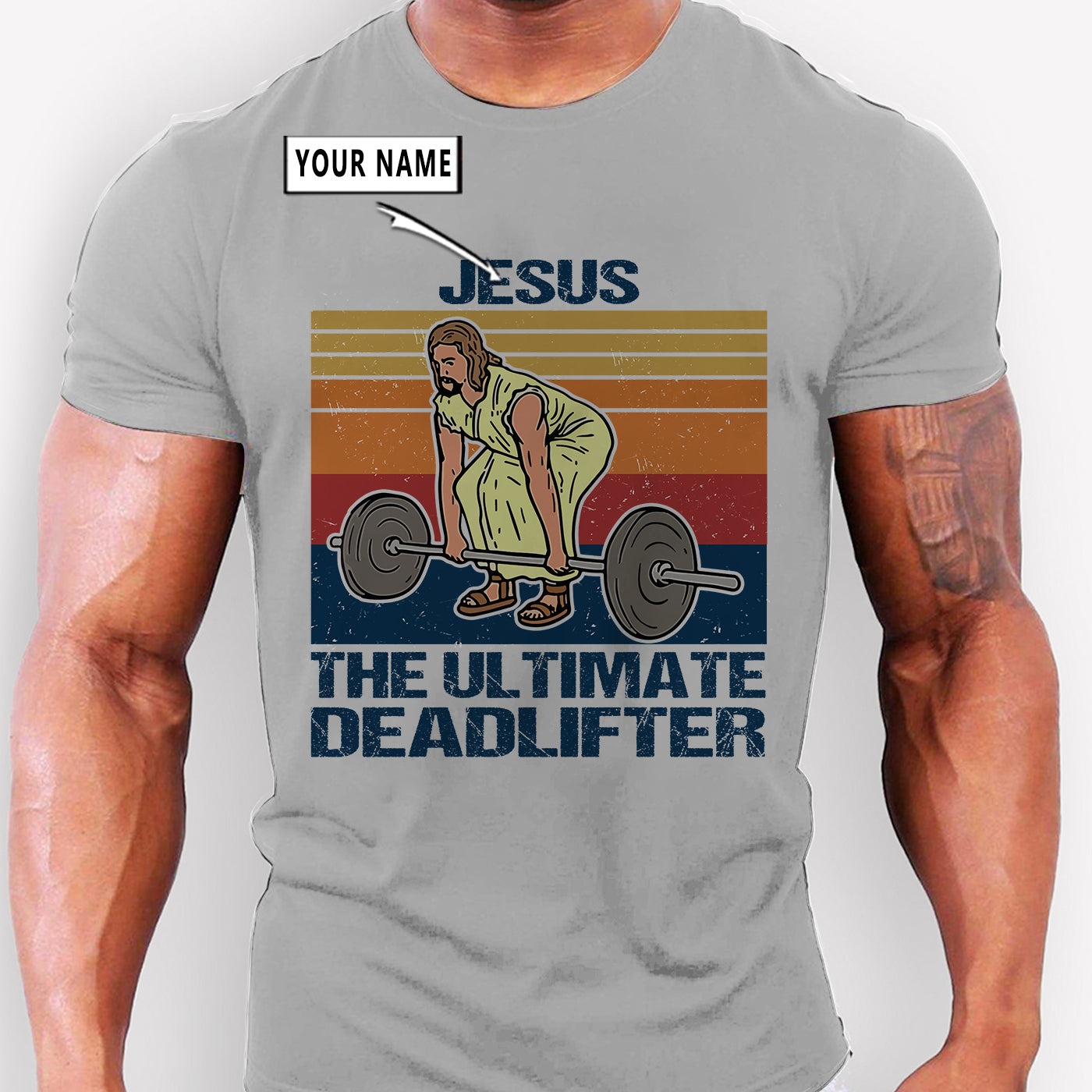 Gym T-shirt Weightlifting, Jesus The Ultimate Deadlifter, Funny Shirt, Gift for Weightlifting