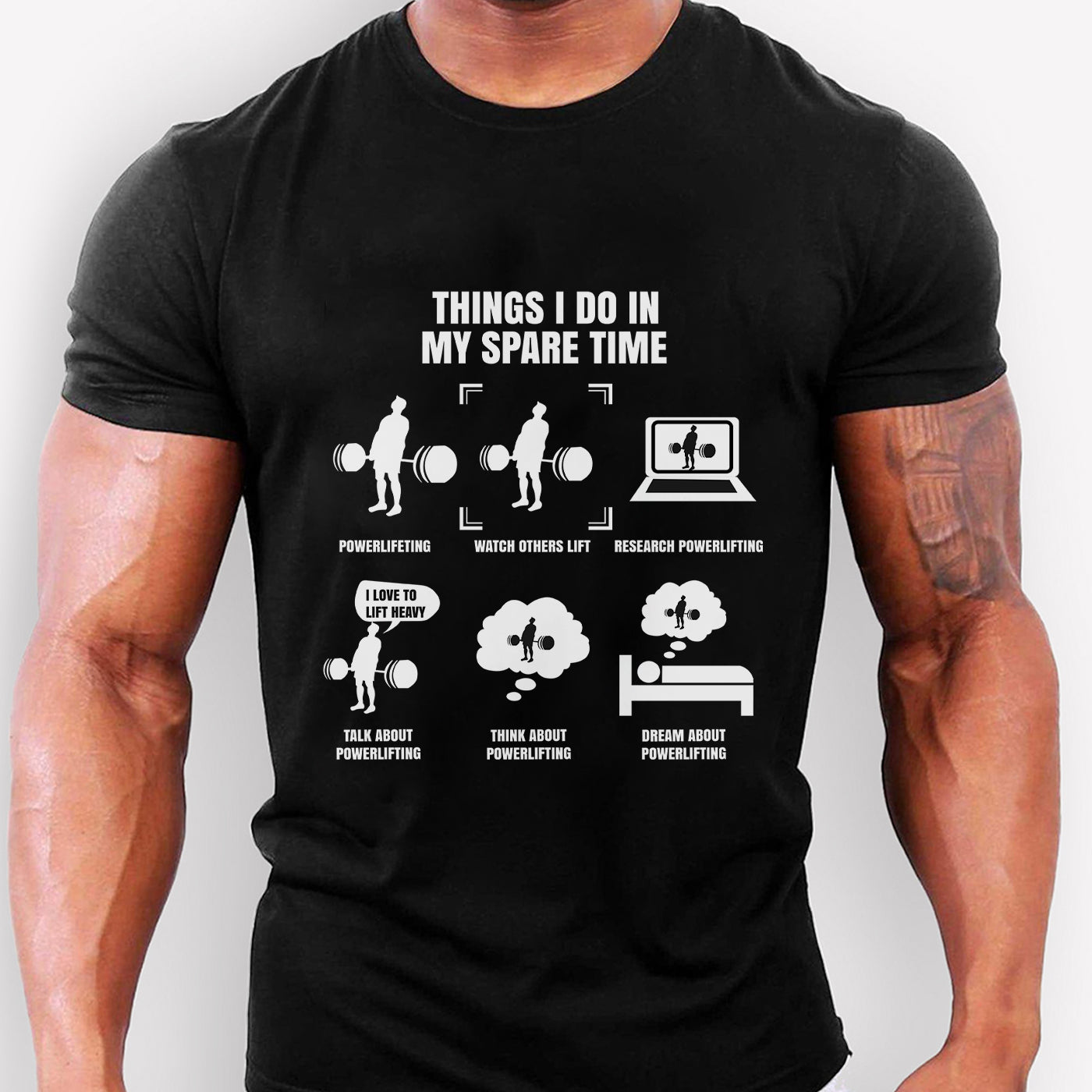 Gym T-shirt Weightlifting, Things I do in my spare time, Funny Shirt, Gift for Weightlifting