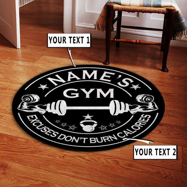 Bodybuilding Home Gym Decor Train Hard Stay Strong Round Rug, Carpet –  Style My Pride