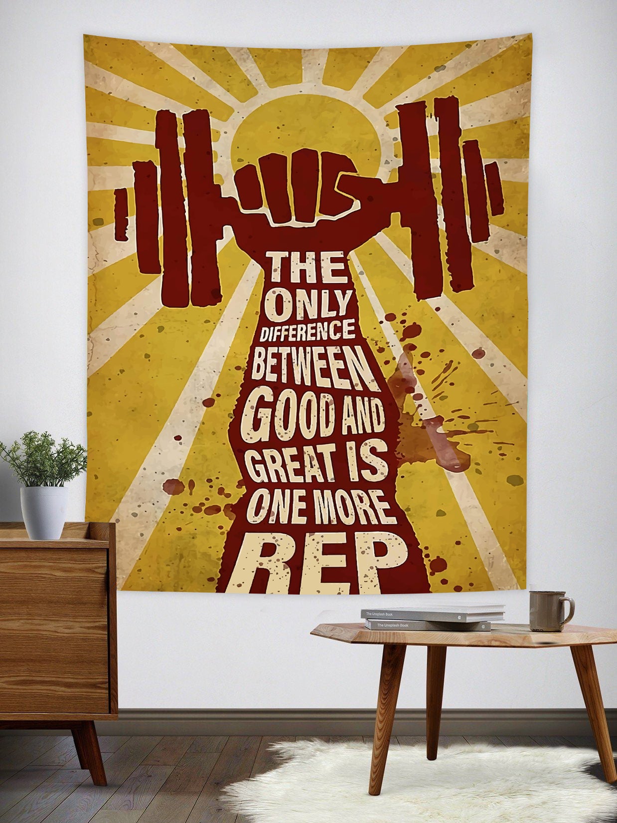 Motivational Quotes Banner Flag Tapestry For Home Gym