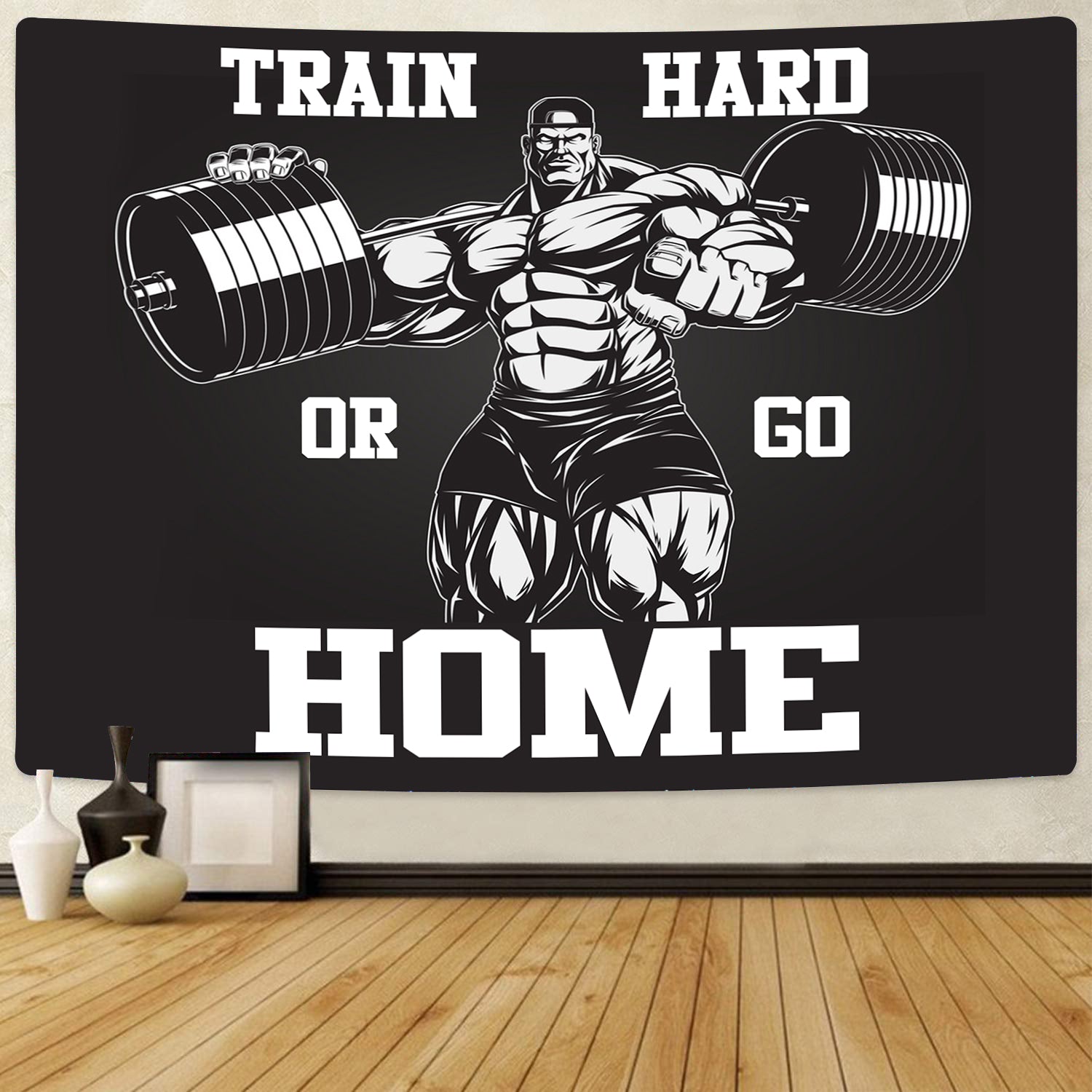 Home Gym Banner Flag Tapestry Decor Bodybuilding