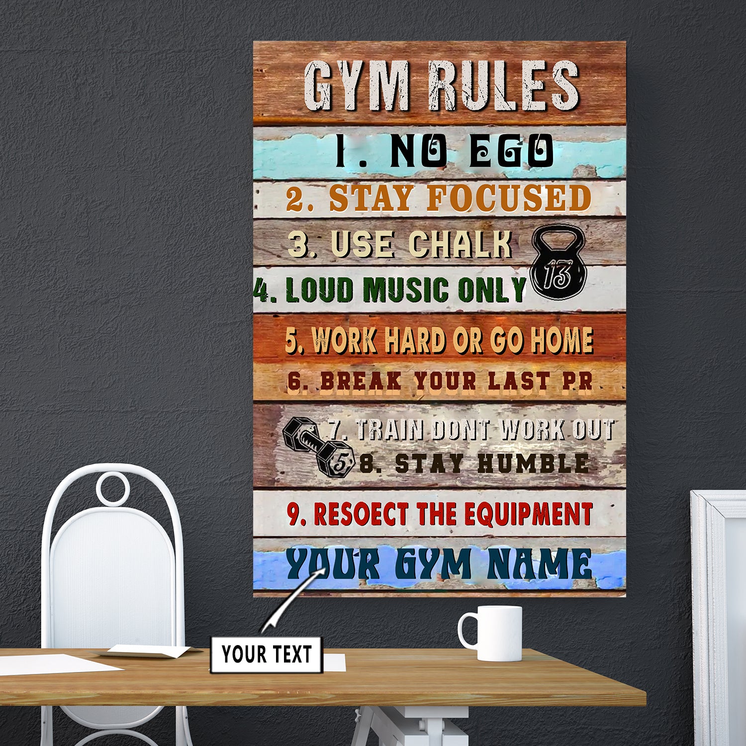 Home Gym Decor Gym Rules Poster Canvas Gym Gifts
