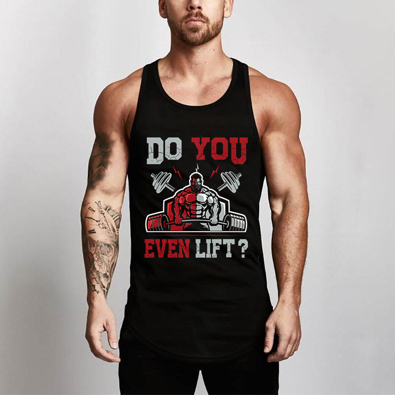 Men Gym Tank Tops Motivational Shirts Do You Even Lift