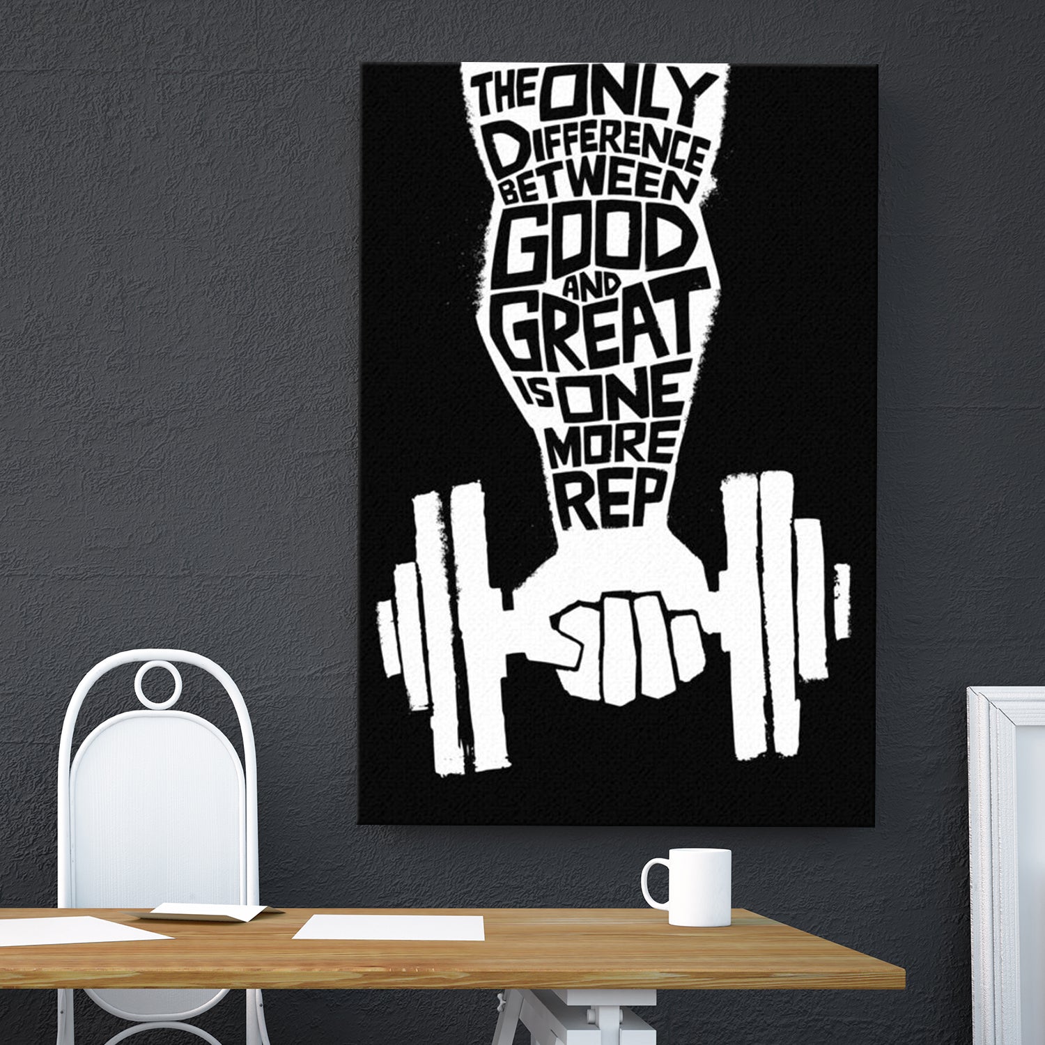 One More Rep Gym Poster Canvas Home Gym Decor Bodybuilding Gift