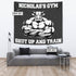 Personalized Home Gym Decor Muscle Strong healthy bull Banner Flag Tapestry