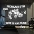 Personalized Home Gym Decor Muscle Man Banner Flag Tapestry