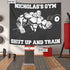 Personalized Home Gym Decor Muscle Man Banner Flag Tapestry