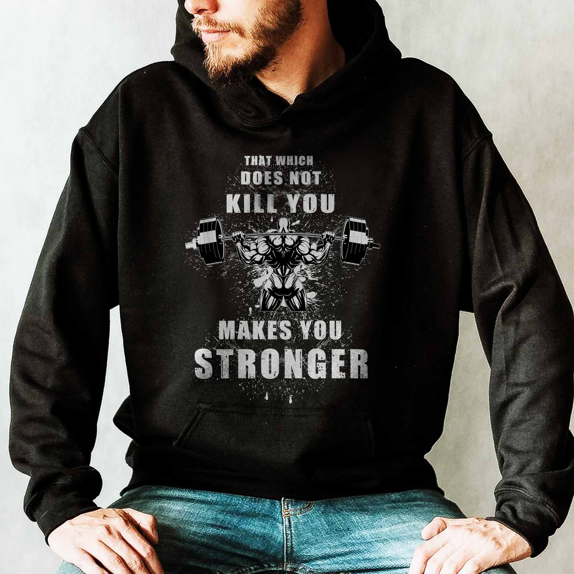 Gym Pump Cover Hoodie Weightlifting Motivation Quotes
