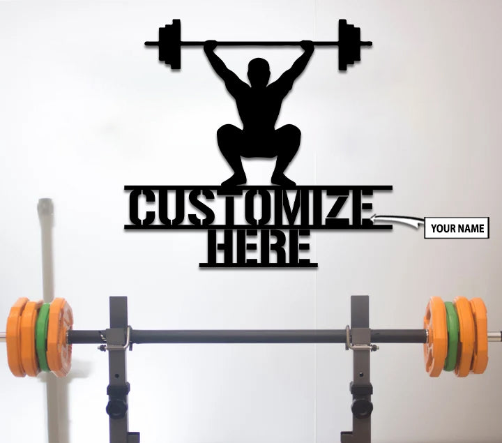 Gym Custom Metal Sign Home Gym Decor Weightlifting Gift