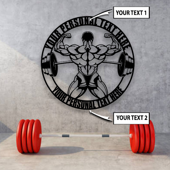 Bodybuilding Custom Metal Sign for Home Gym Decor