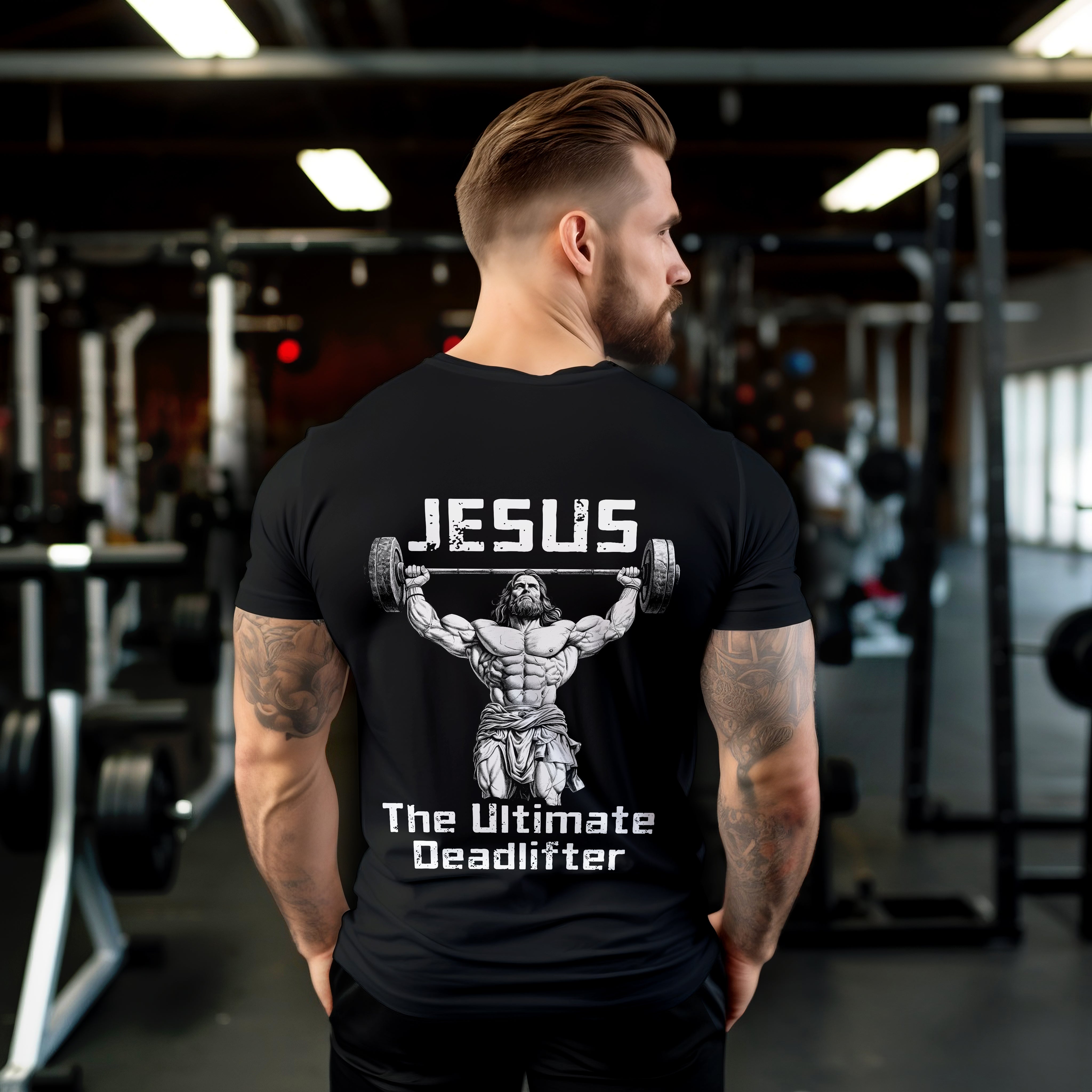 Jesus The Ultimate Deadlifter Gym Shirt