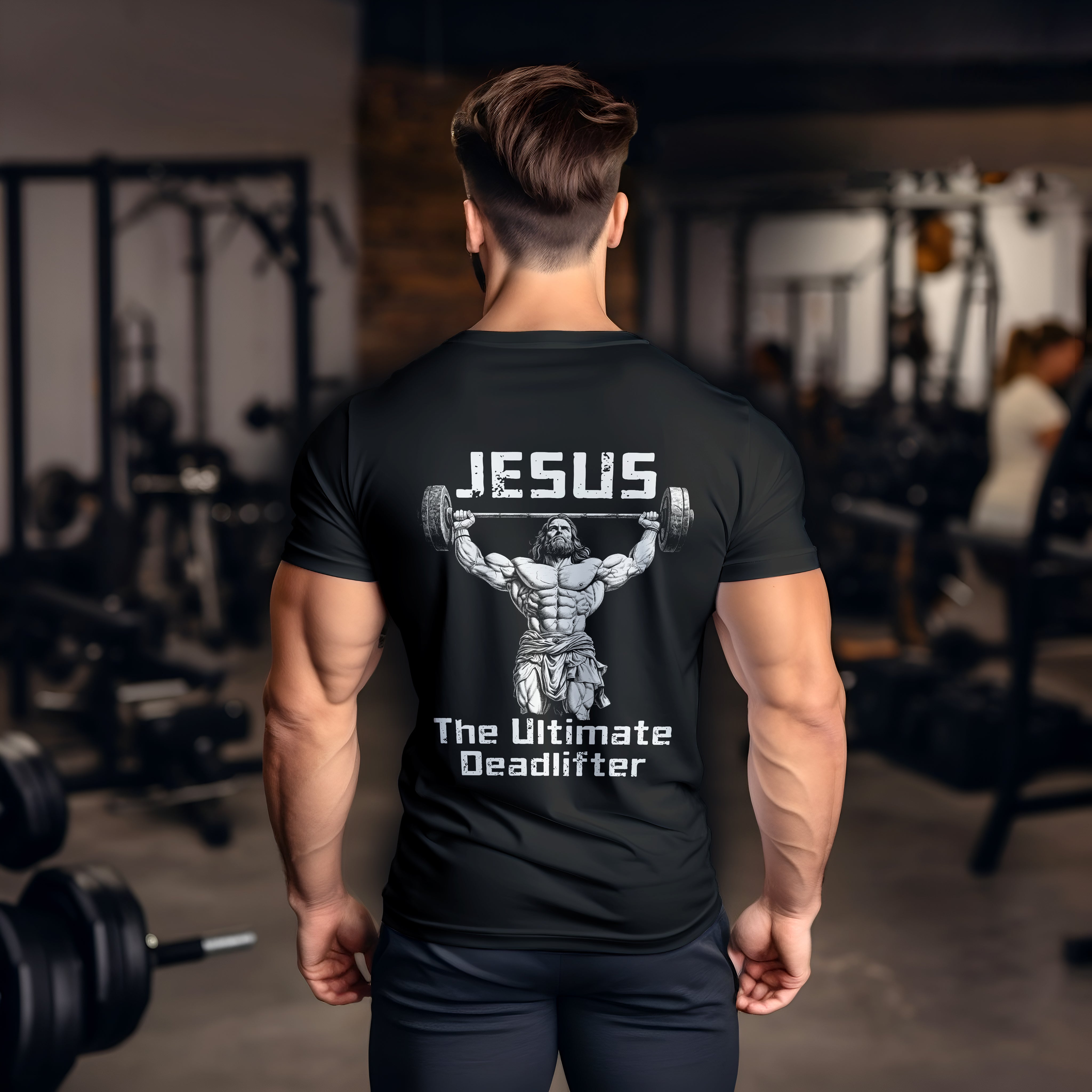 Jesus The Ultimate Deadlifter Gym Shirt 11285