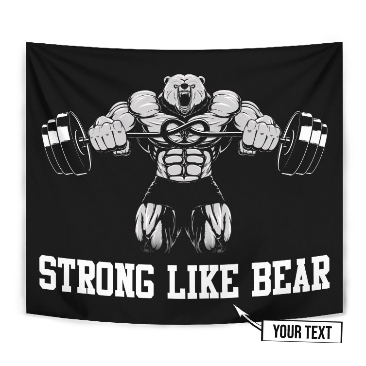 Personalized Gym Flag Angry Bear 11180