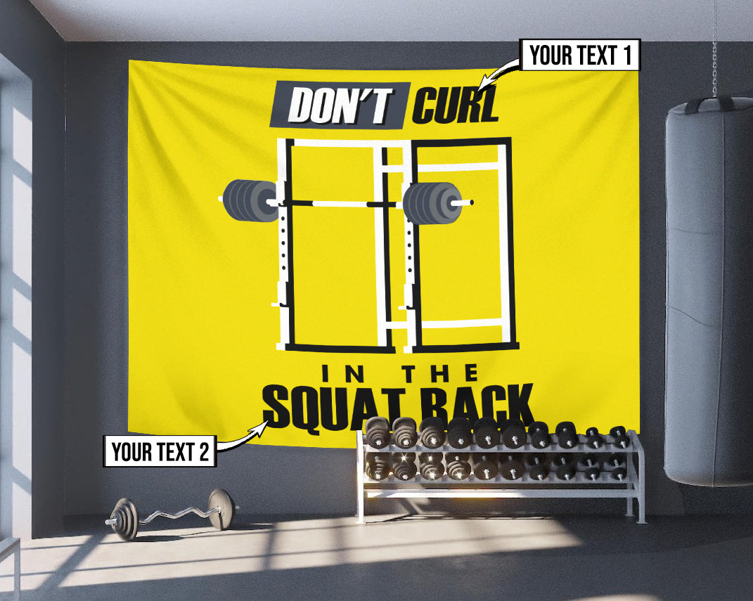 Gym Flag Don't Curl in the Squat Rack
