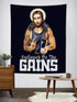 Funny Gym Flag Banner Hallowed be Thy Gains 11238