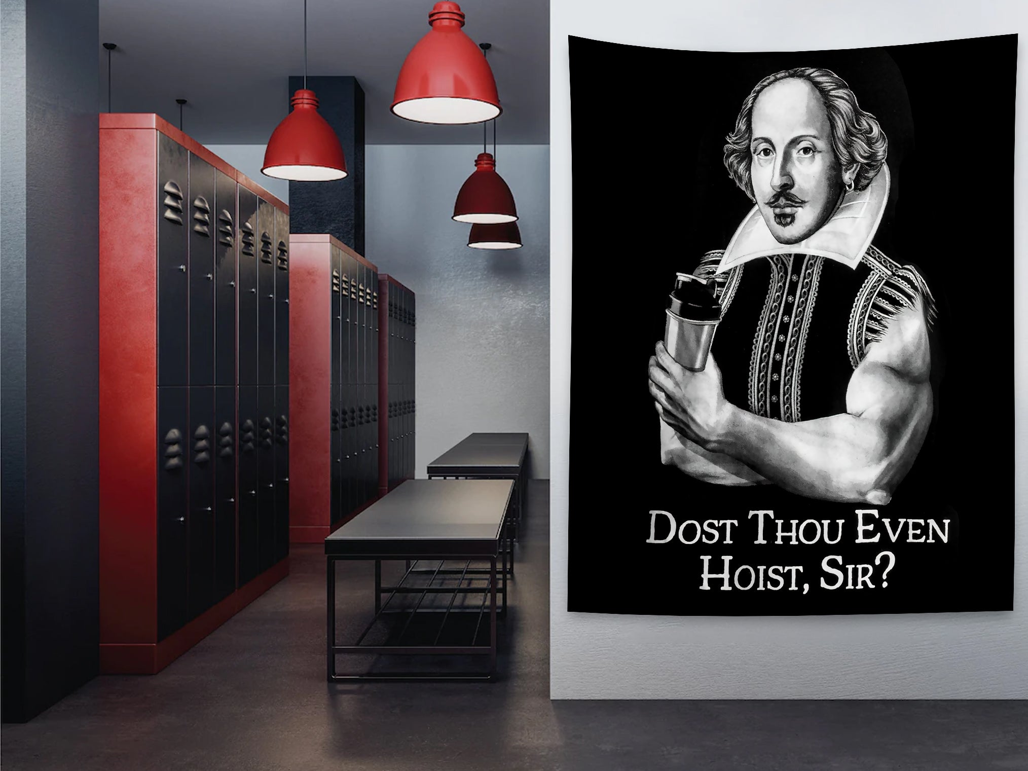 Funny Gym Flag Banner Dost Thou Even Hoist Sir 11237