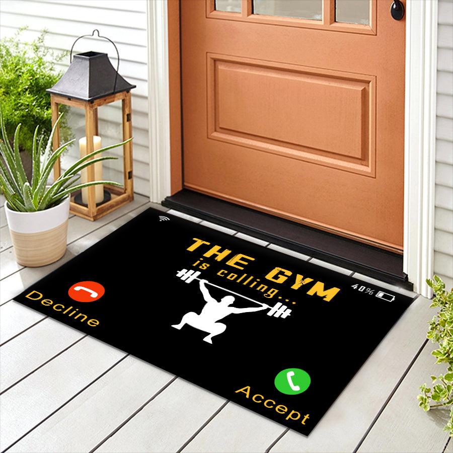 Gym Doormat Home Gym Decor Gym Gift The Gym is Calling
