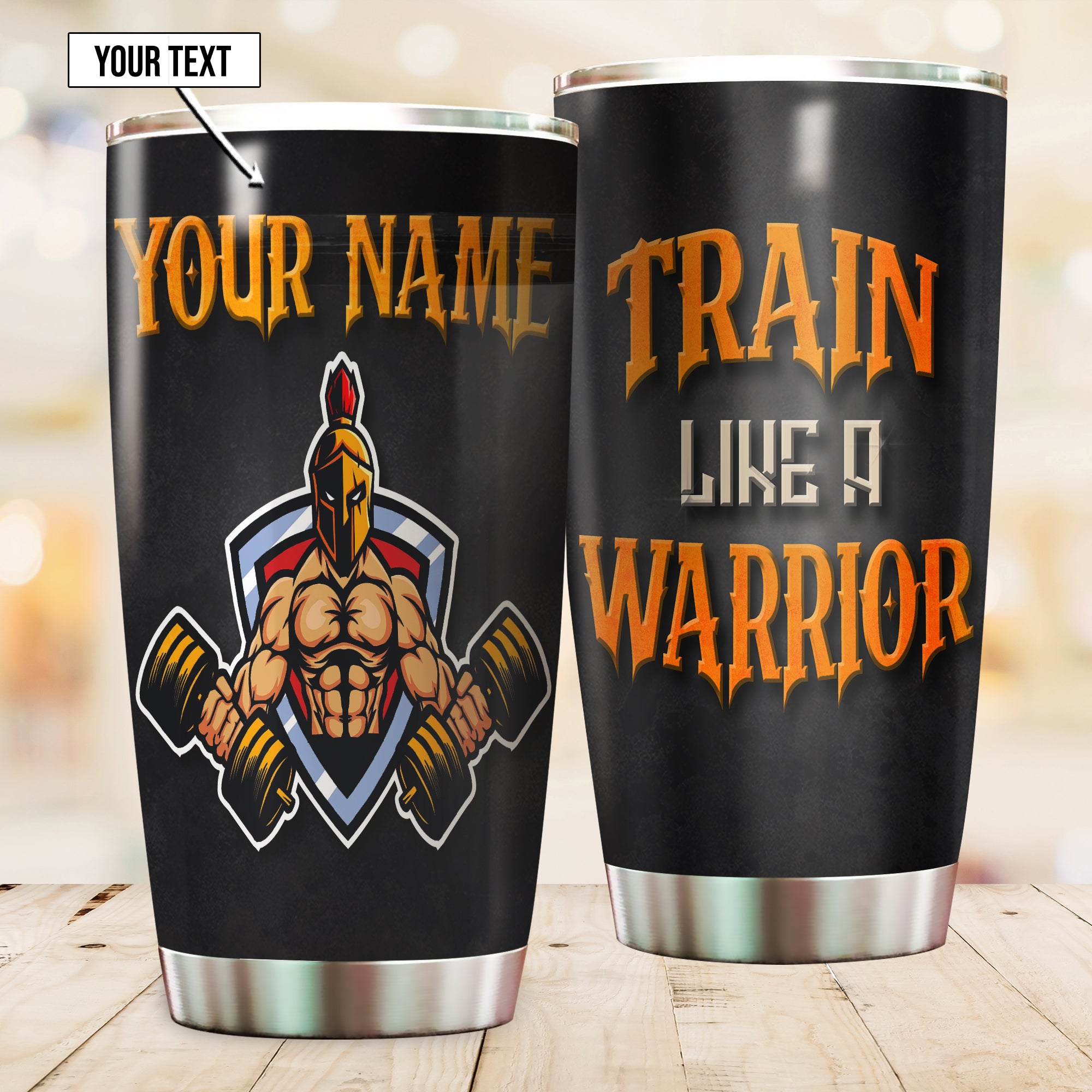 Personalized Gym Tumbler Spartan Warrior Gym Gift
