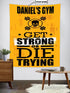 Personalized Home Gym Decor Motivational Quotes Banner Flag Tapestry
