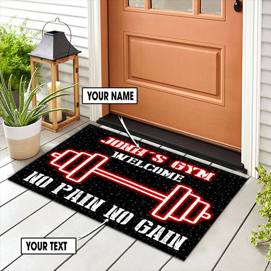 Personalized Gym Door Mat Home Gym Decor Gym Gift