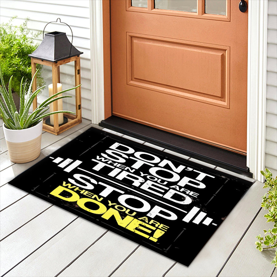 Motivational Quotes Gym Doormat For Home Gym Decor Gym Gift