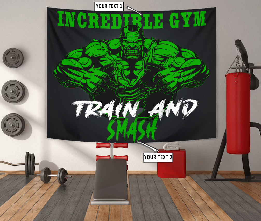 Personalized Home Gym Decor Motivational Quotes Flag Banner Tapestry