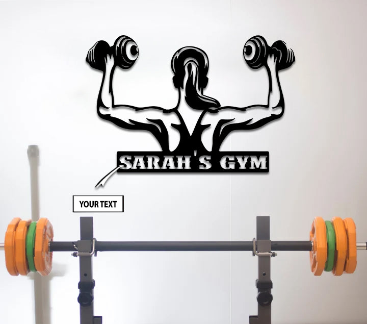 Women Gym Custom Metal Sign Home Gym Decor Fitness Gifts