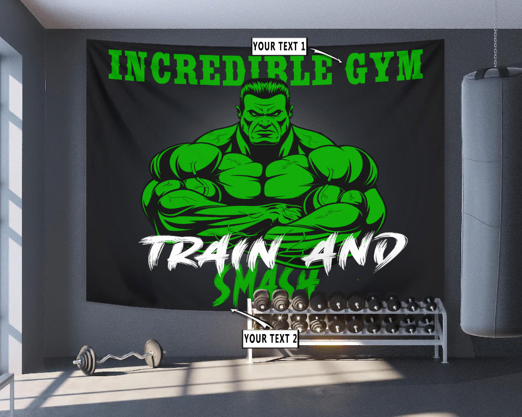 Personalized Home Gym Decor Motivational Quotes Flag Banner Tapestry