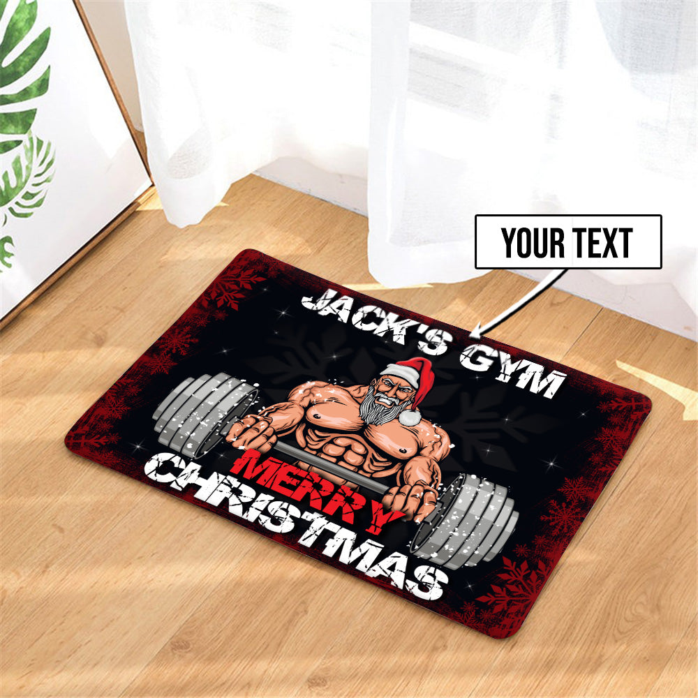 Personalized Gym Doormat Christmas Home Gym Decor Style My Pride