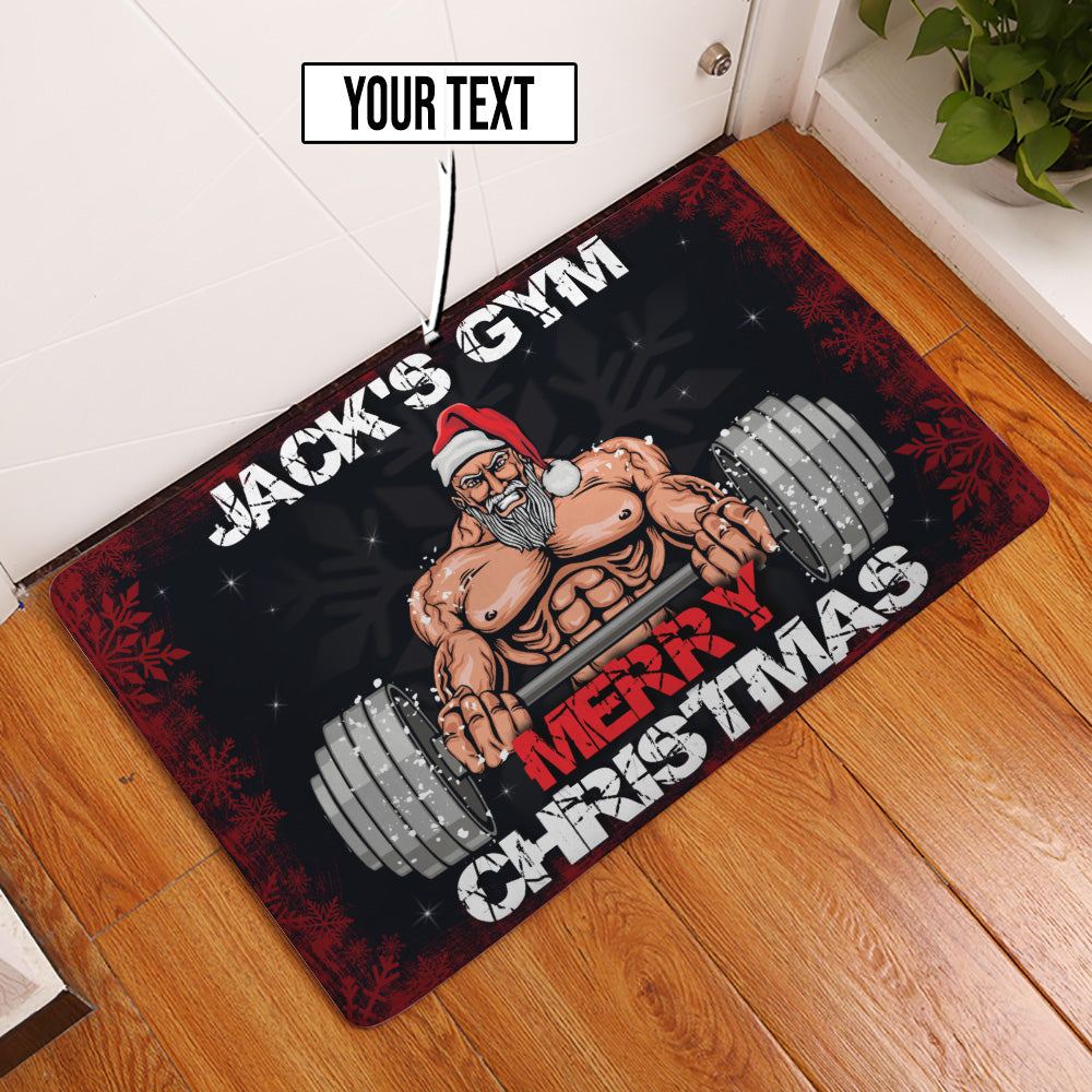 Personalized Gym Doormat Christmas Home Gym Decor Style My Pride