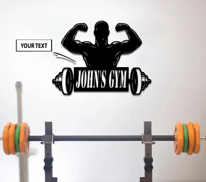 Gym Custom Metal Sign Fitness Center Bodybuilding Gift