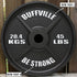 Personalised Gym Barbell Round Wooden