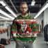 Gym Christmas Sweater Santa All i want for christmas is gains 11305