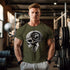 Skull with Weight Lifting Mind Gym T-shirt 11311