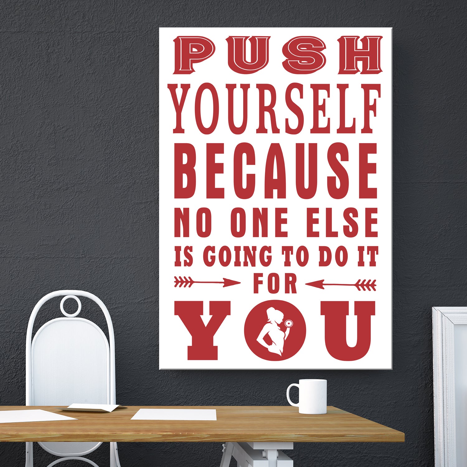 Gym Poster Canvas Gym Wall Art Fitness Gifts Motivational Quotes