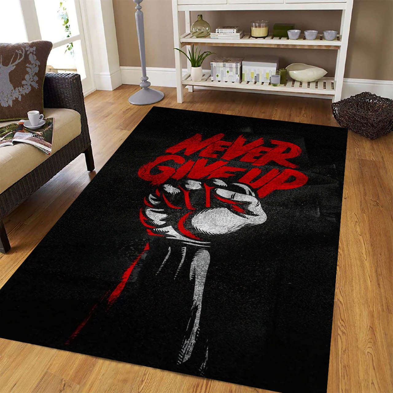 Home Gym Decor Motivational Rug Fitness gifts