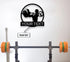 Gym Custom Metal Sign Gym Wall Art Bodybuilding Barbell Weightlifting Sign