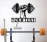 Gym Custom Metal Sign Gym Wall Art Bodybuilding Barbell Weightlifting Sign