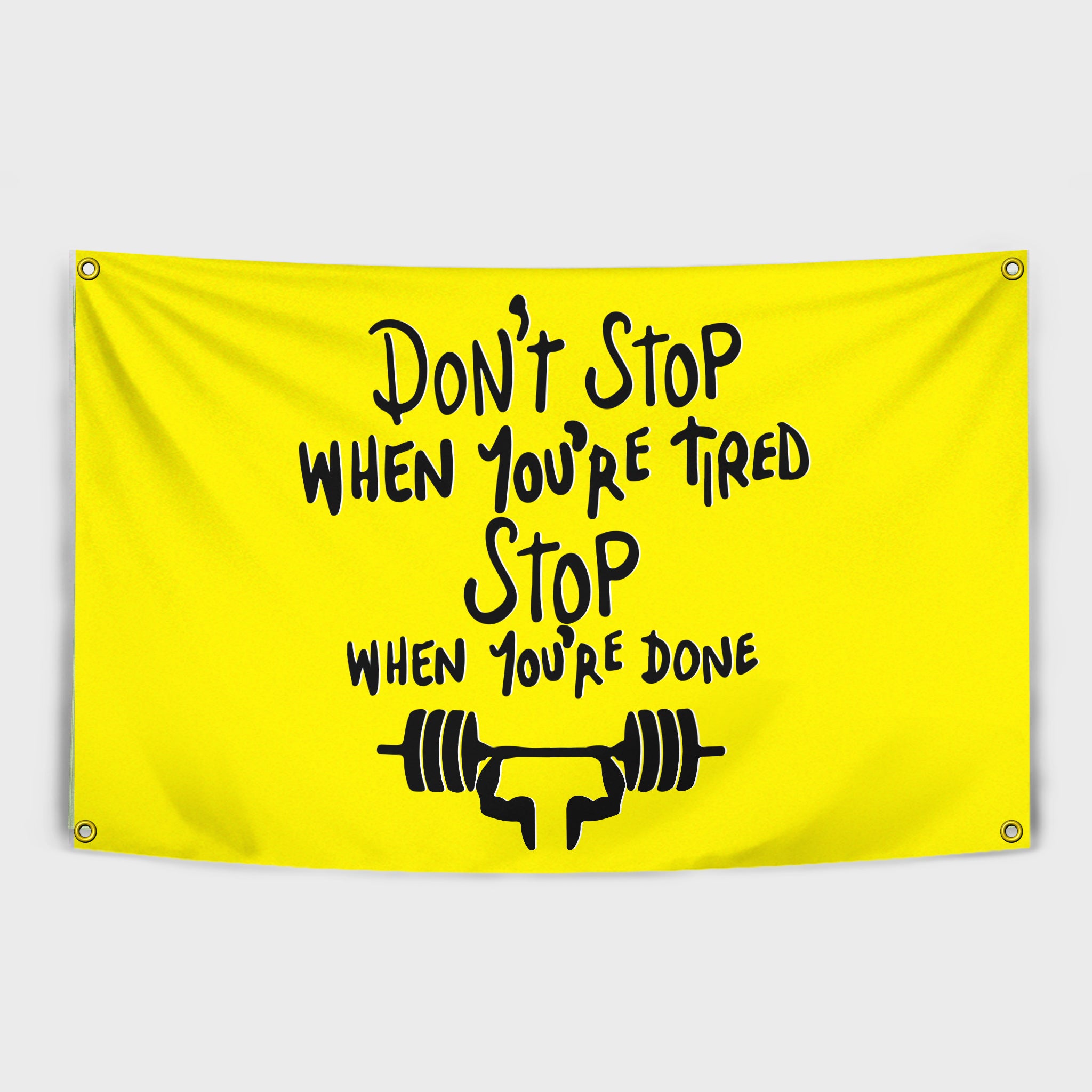 Don't Stop When You Are Tired Inspiration Quotes For Home Gym, Fitness Club