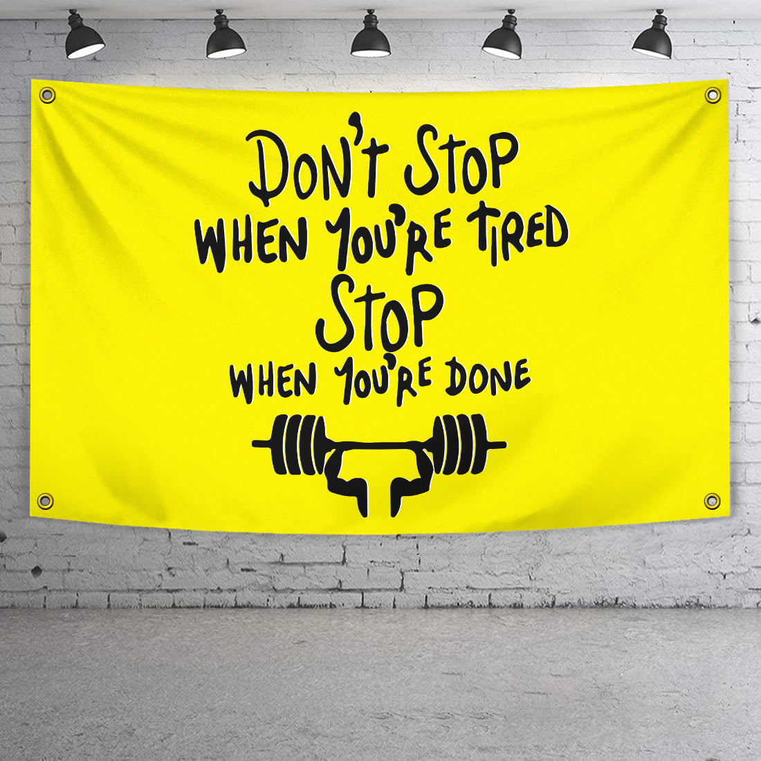Don't Stop When You Are Tired Inspiration Quotes For Home Gym, Fitness Club