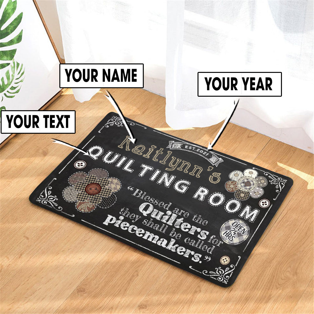 Personalized Quilting Zoom Decor Doormat