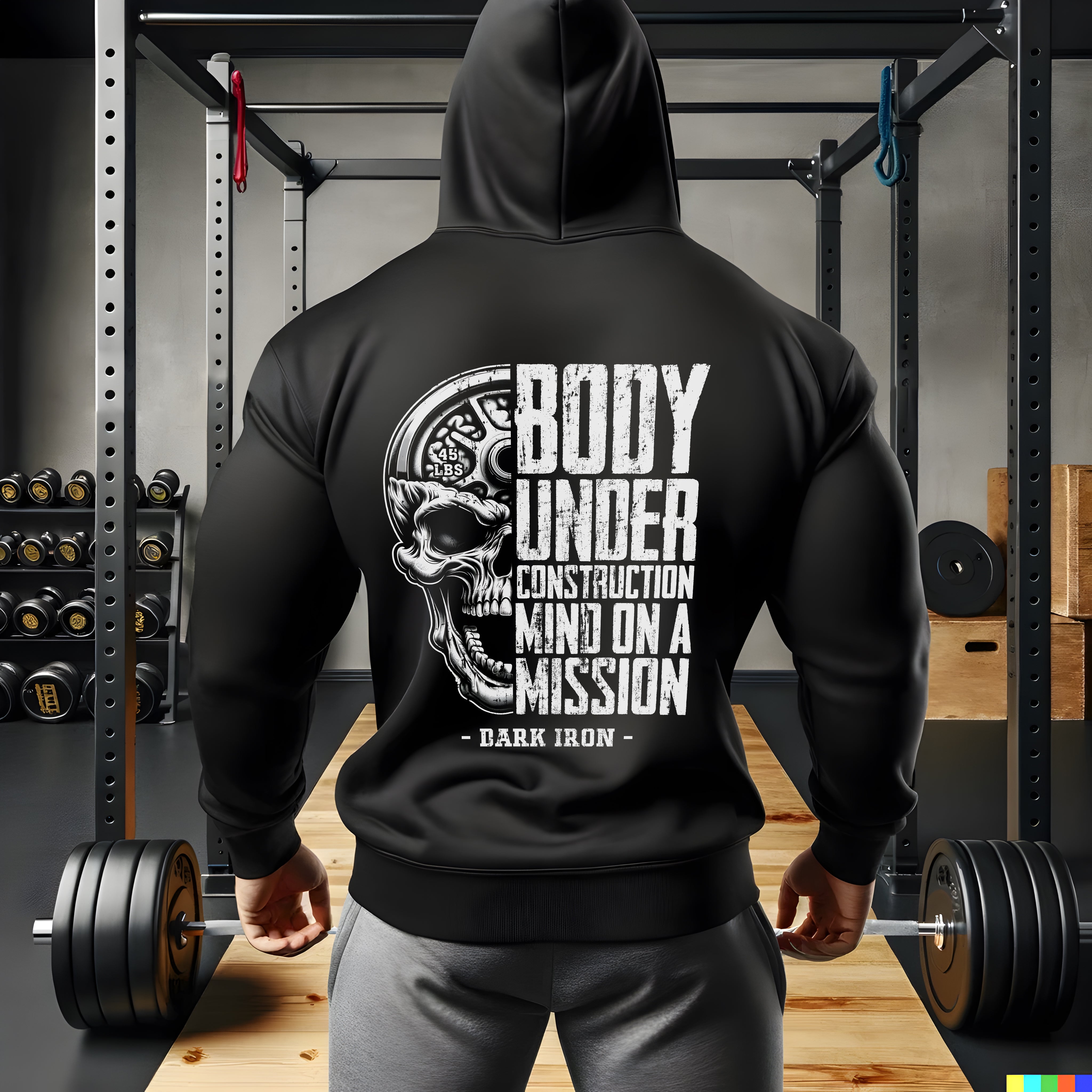 Gym Hoodie Body Under Construction Mind on a Mission 11324