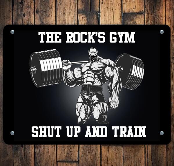 Bodybuilding Custom Metal Sign Home Gym Decor Muscle Man Wall Art Gym Gift
